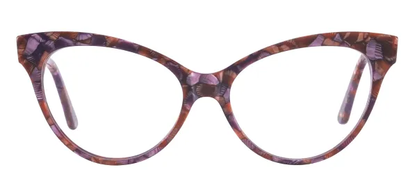 Cat Eye Acetate Spectacles Frame - Floral