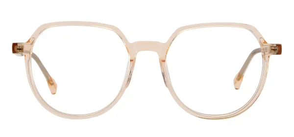 Round Acetate Frame - Brown