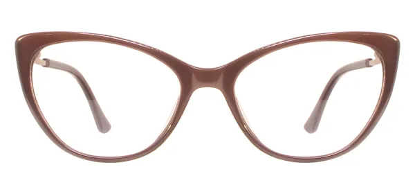 Women Cat Eye Eyeglasses - Brown