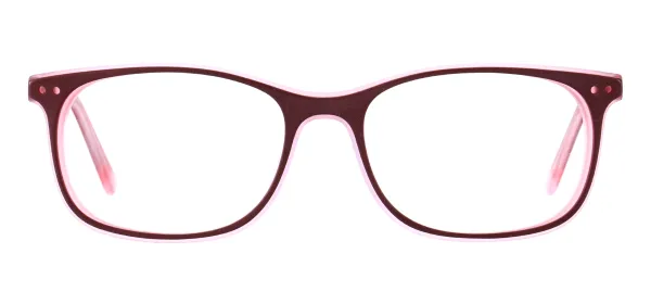 Rectangular Kids Glasses - Red