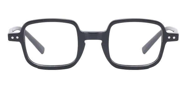 Vintage Square Glasses - Black