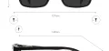 Rectangular Acetate Clip-On Sunglasses