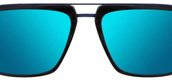 Acetate Rectangle Full Rim Spring Hinge Sunglasses Frames  - Blue