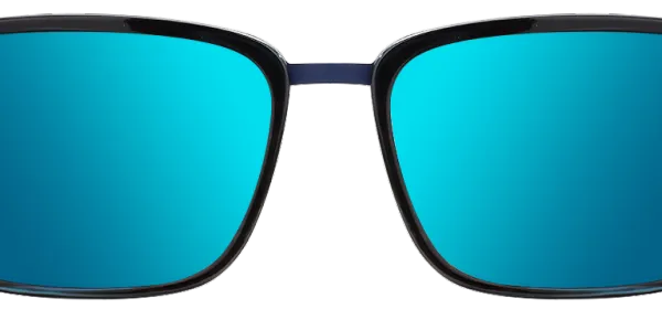 Acetate Rectangle Spring Hinge Optical Frames  - Blue