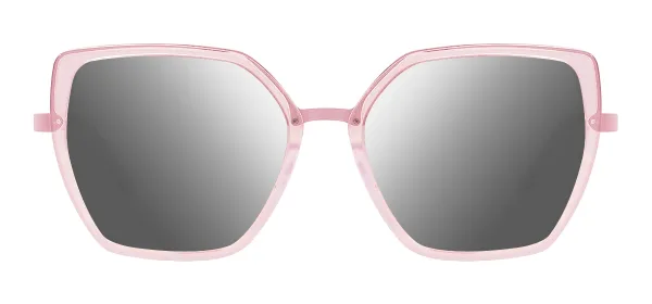 Acetate Square Spring Hinge Sunglasses Frames - Pink