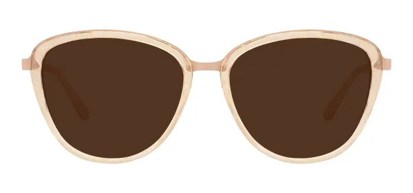 Acetate Cat Eye Spring Hinge Sunglasses Frames - Brown