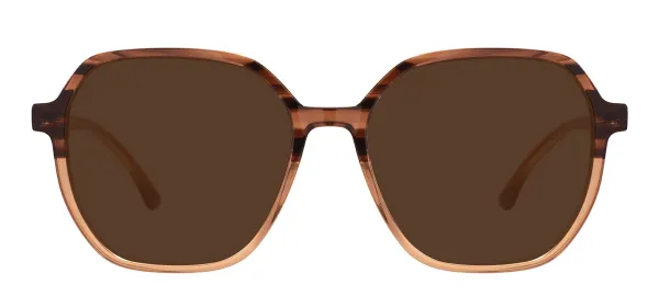 Square Sunglasses Frames - Brown