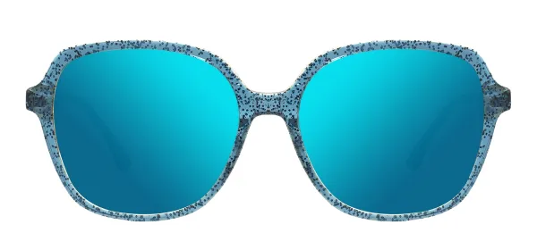 Medium Men and Women Acetate Square Sunglasses Frames - Blue