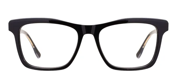 Acetate Rectangular Eyeglasses - Black