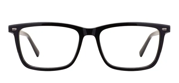 Acetate Fashion Rectangular Eyeglasses - Black