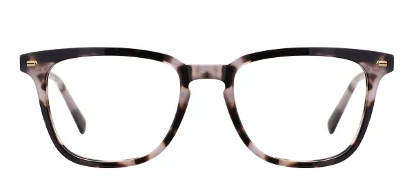 Large Full Rim Rectangular Eyeglasses - Black Tortoise