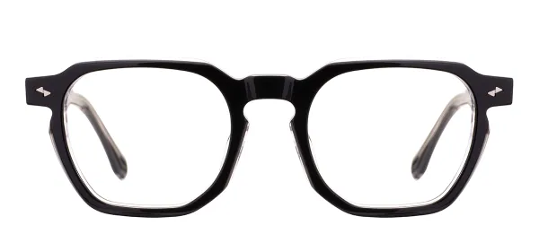Square Eyeglasses - Black Transparency