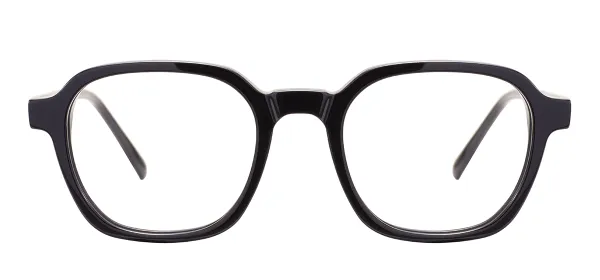 Classical Acetate Glasses Frame With Spring Hinge - Black