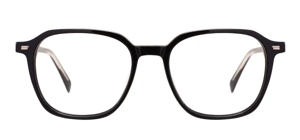 Square Medium Acetate Eyeglasses - Black