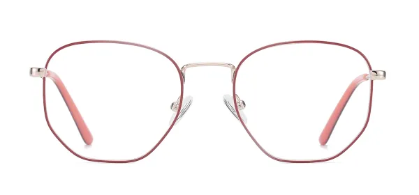 Fashion Metal Eyeglasses - Red