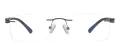 Colorful Rectangular Rimless Glasses Frame