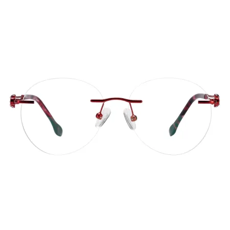 Round Rimless Spectacles