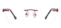 Round Rimless Spectacles