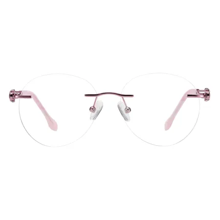 Round Rimless Spectacles