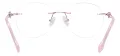 Round Rimless Spectacles