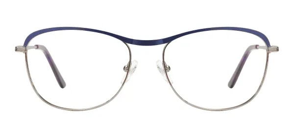 Metal Oval Glasses - Blue