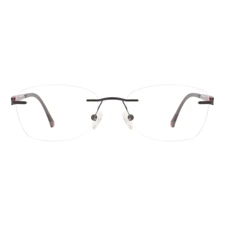 Oval Rimless Metal Glasses Frame
