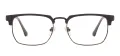 Large Metal Square Browline Frames