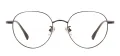 Metal Oval Glasses Frame With Titanium Temple