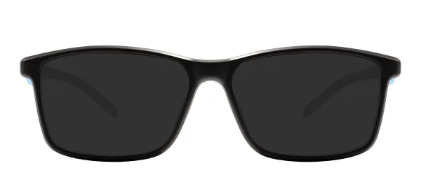 TR90 Polarized Sunglasses - Black Blue