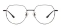 Metal Oval Glasses Frame With Titanium Temple