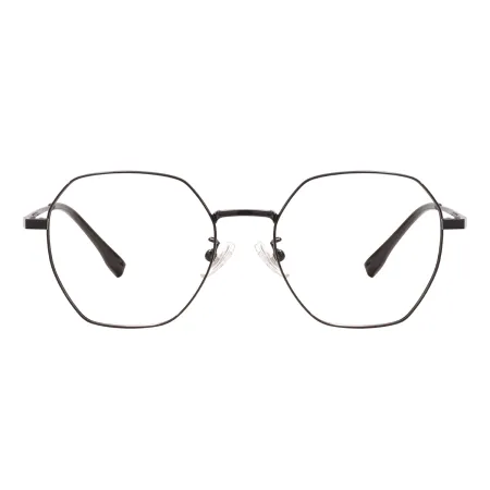 Metal Oval Glasses Frame With Titanium Temple