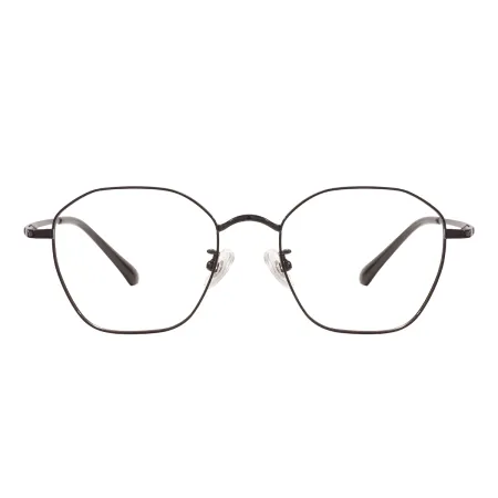 Metal Oval Glasses Frame With Titanium Temple