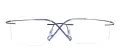 Metal Rectangular Rimless Glasses Frame