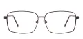 Metal Large Rectangular Glasses Frame With Spring Hinge