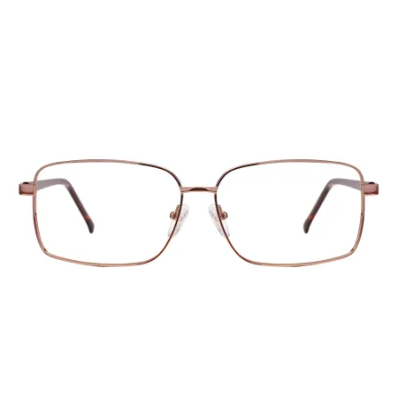 Metal Large Rectangular Glasses Frame With Spring Hinge