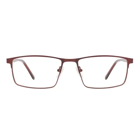 Metal Large Rectangular Glasses Frame With Spring Hinge