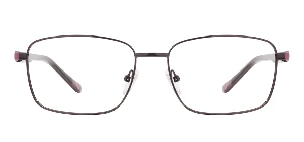 Metal Rectangular Glases Frame With Spring Hinge - Black