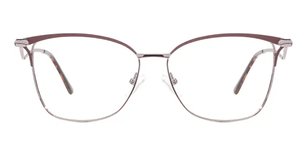 Metal Cat Eye Glasses Frame - Gray