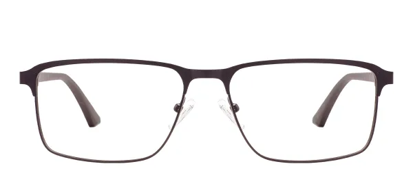 Metal Rectangular Glasses Frame - Black