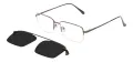 Metal Glasses Frames With Clip On With Spring Hinge