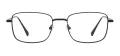 Metal Square Glasses Frames With Clip On And Spring Hinge