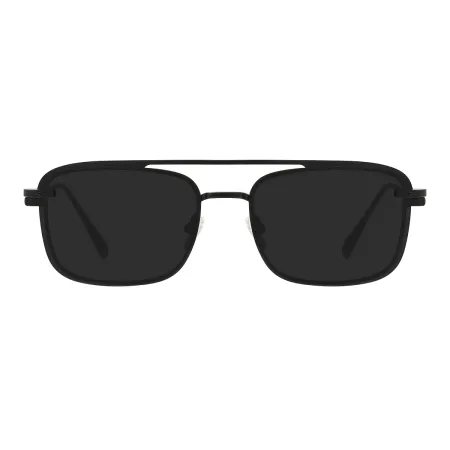 Metal Square Glasses Frames With Clip On And Spring Hinge