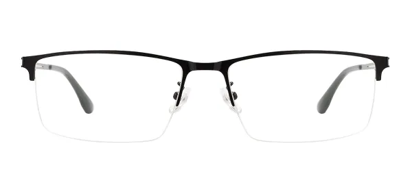 Metal Half Rim Optical Frames - Black