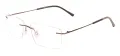Metal Rectangular Rimless Glasses Frame