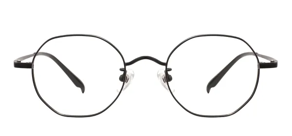 Round Metal Eyeglasses - Black
