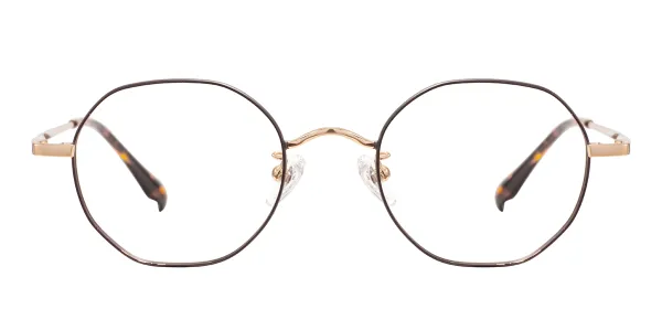 Round Metal Eyeglasses - Brown