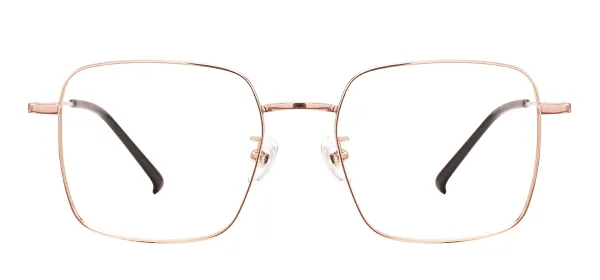 Full Rim Rectangle Medium Eyeglasses - Gold