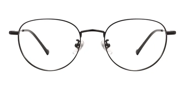 Colorful Medium Oval Eyeglasses - Black
