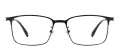Large Full Rim Rectangle Clear Eyeglasses
