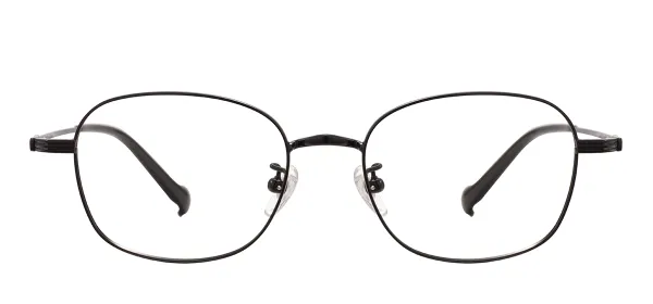 Full Rim Fashion Metal Rectangular Eyeglasses - Black